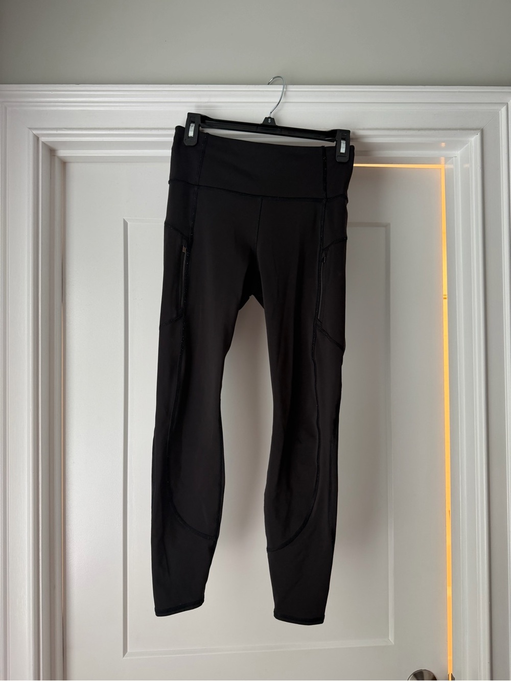 Black Active Leggings with High Waist